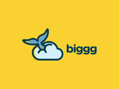 Biggg backups big cloud cloud logo cloud service data logo simple logo suhandi whale