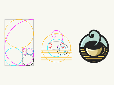 Golden Ratio Coffee Shop Logo