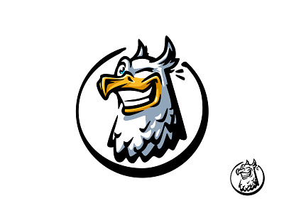 Cartoon Griffin (Logo for sale) bird branding cartoon character character design design eagle fantasy griffin gryphon illustration logo logo design mascot mascot design retro retro logo simple suhandi vintage