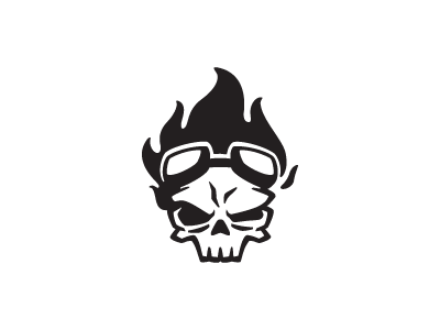 London Rider branding fire logos rider riding skull skull logo