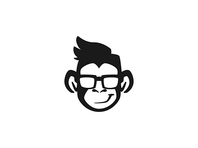 Chimp Logo for Sale (SOLD exclusively) chimp chimpanzee hipster hipster monkey monkey