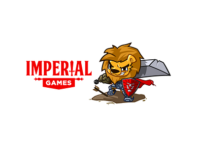 Imperial Games - Mascot & Logo re-design cartoon logo lion lion head lion logo mascot suhandi