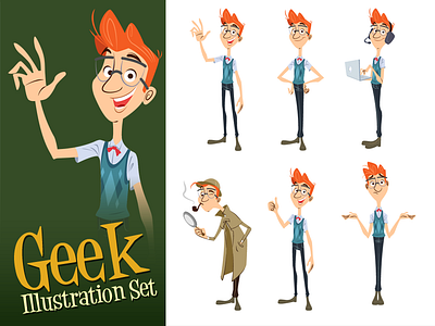 Geek Illustration Set