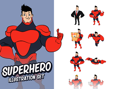 Superhero Illustration Set Ver.1.0 cartoon character cartoon superhero hero heroes mascot design super hero superhero superhero character superhero illustration superhero mascot