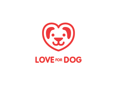 (SOLD exclusively) Love for Dog dog dog logo heart love pet shop