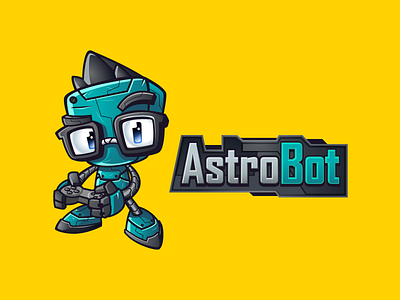 Astrobot Mascot & Logo robot robot logo robot mascot