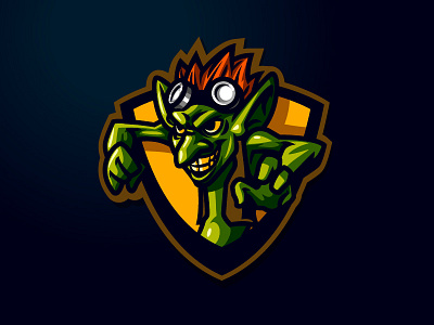The Goblin Esports Logo cartoon character esport esports game gamers goblin mascot moba sport sport logo