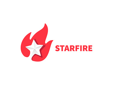 (Logo for Sale) StarFire fire logo logo design negative negative space simple space star white space