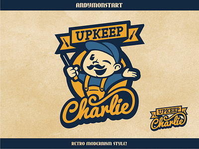 Upkeep Charlie Retro Logo