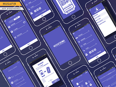 Musafir App WireFrames