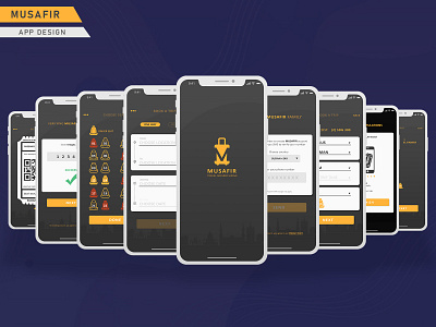 Musafir App ui app application design flat mobile ui