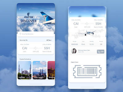 EgyptAir Mobile App by M. Naser on Dribbble