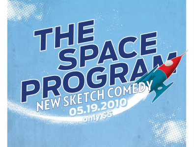 Space Program Poster comedy design halftone poster art poster design typography