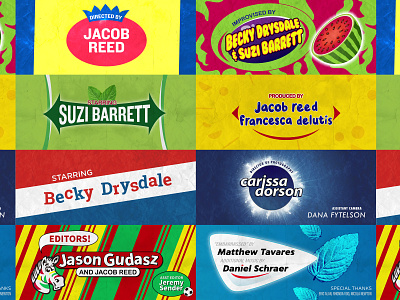 Knockoff Gum Wrappers graphic design parody product design title sequence typography typography design