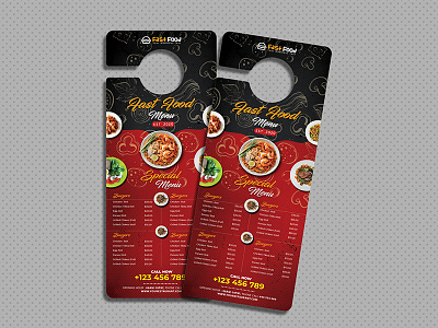 Restaurant Door Hanger company corporate creative design door hanger hangers modern offering print ready