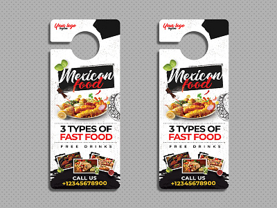 Restaurant Door Hanger business door hanger creative door hanger door door hanger hanger hangers restaurant restaurant door hanger