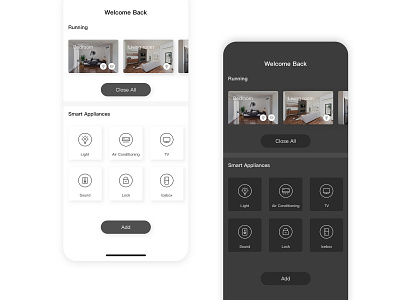 Smart Home app app design design simple smart ui