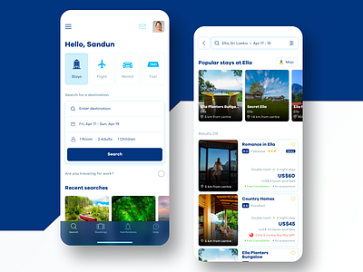 Booking App 🏝✈️ app app design booking app clean clean ui design hotel booking inspiration interaction interface product product design travel travel app ui ui ux ui design user inteface ux uxdesign