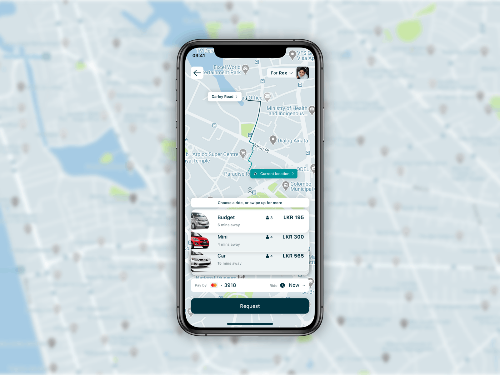 Vehicle List View Concept for a Taxi App