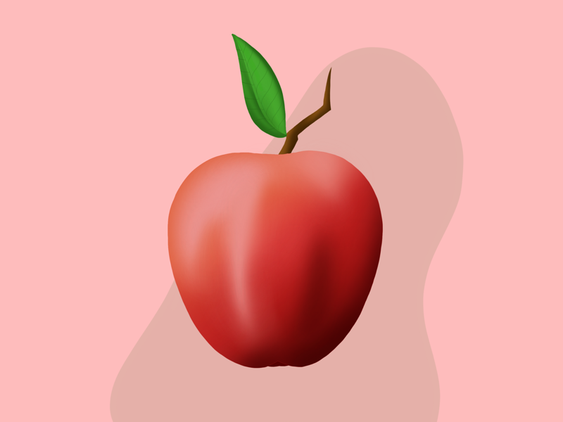 Apple vector drawing cartoon fruit character wallpaper gradient design creative graphic apple beautiful freehandart illustration digitalart art digital