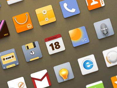 Icon animation button checkbox freebie icon kit light milky motion off on orange pack panel play psd pure search settings share switch tab ui white