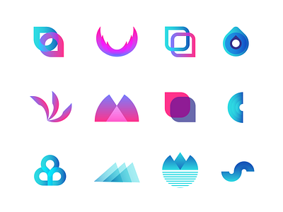 Logo Practice adobe illustrator branding design geometric gradient logo mark vector
