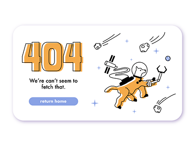 404 - Dog Astronaut 404 adobe illustrator astronaut branding design dog error graphic design help illustration modal space ui ux vector