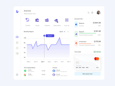 Bank ui inspiration