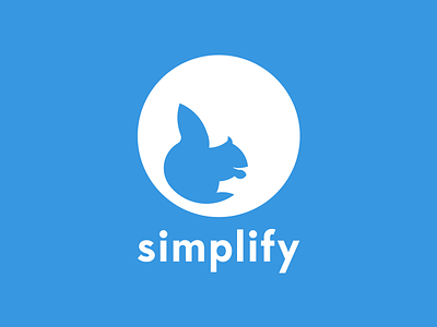 Simplify Logo app blue flat simplify simplify my life squirrel