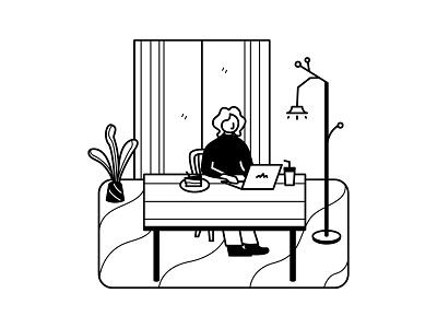 Comfy workplace in winter (6/7 versions) art design flat illustration illustrator minimal ui vector workspace