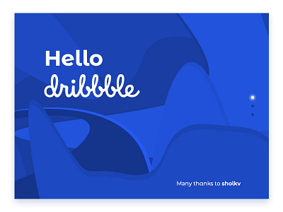 Hello Dribbble! blue dribbble frist shot hello dribbble hi thanks