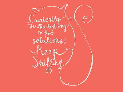 Curiosity typography illustration illustration inspirational quote typography