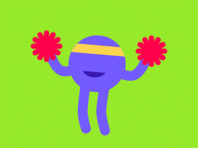 Houseparty (Yey!) animation cheerleader gif illustration