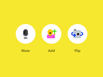 Video Conference Illustrated Icons icons illustration ui