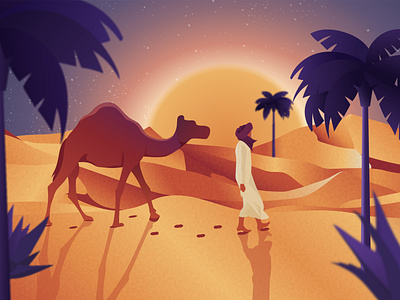 Desert digital illustration