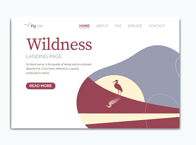 Wildness landing page branding design illustration ui
