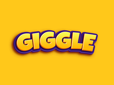 giggle children color comic design text