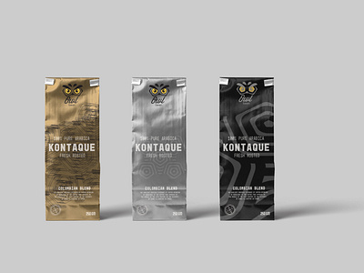 Owl Bean Coffee Bag branding illustration logo package design