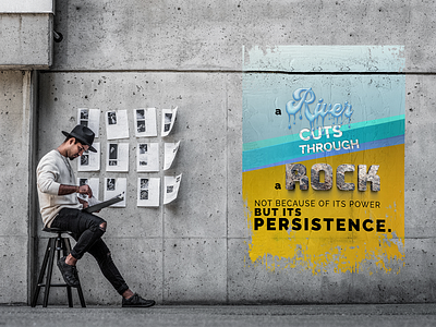 Persistence. (poster) branding graphic design poster river rock social