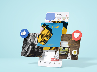 Type_ Social Media Campaign branding design social media stylized ux