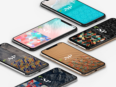 GSP App branding color graphic design iphone x patterns stylized ui ux
