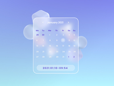 Date picker Onbio app by 艾伦 on Dribbble