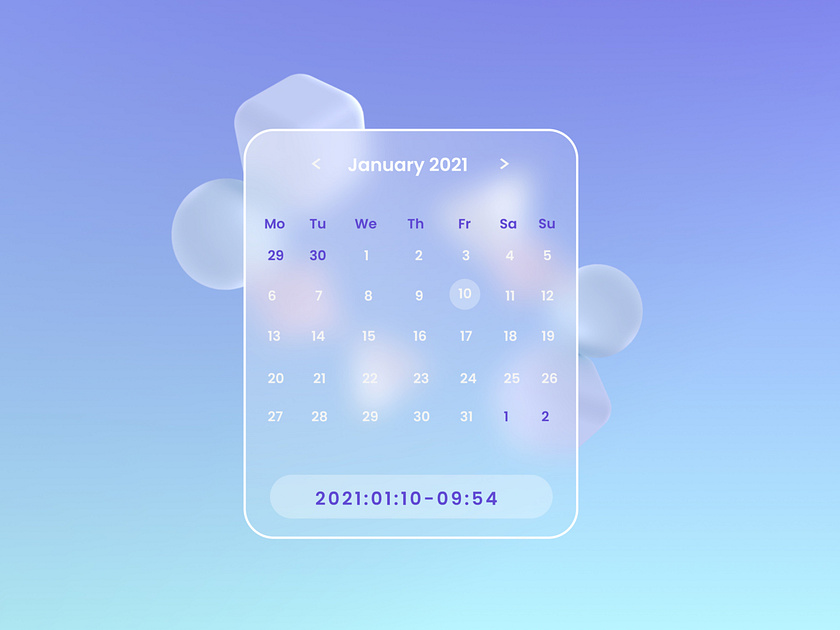 Date picker Onbio app by 艾伦 on Dribbble