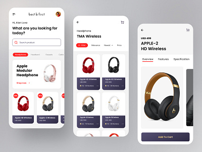 Apple headset shopping app app colorful design dribbble invitation icon logo typography ui ux 视觉艺术