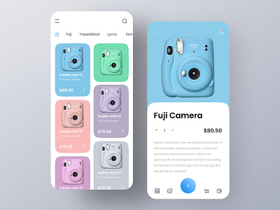 Camera Shop App app branding colorful design dribbble invitation dribbble invite typography ui ux 视觉艺术