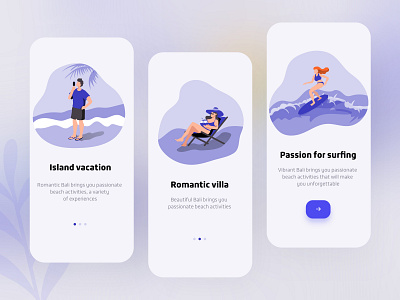 Beach holiday guide page app colorful design dribbble invite icon minimal typography ui ux 视觉艺术