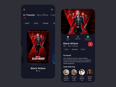 Movie rating app app branding colorful design illustration minimal typography ui ux 视觉艺术