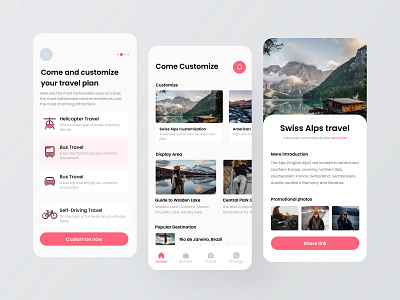 Private customized travel app app branding colorful design flat icon typography ui ux 视觉艺术