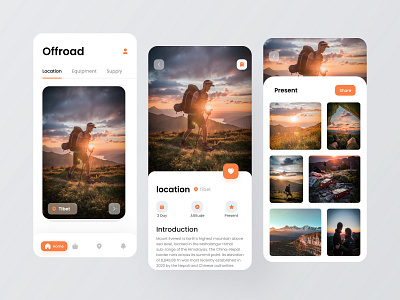 Mountaineering off road app app colorful design dribbble invitation logo typography ui ux vector 视觉艺术