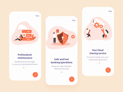 Financial Services Launch Page app colorful design dribbble invitation icon illustration typography ui ux 视觉艺术